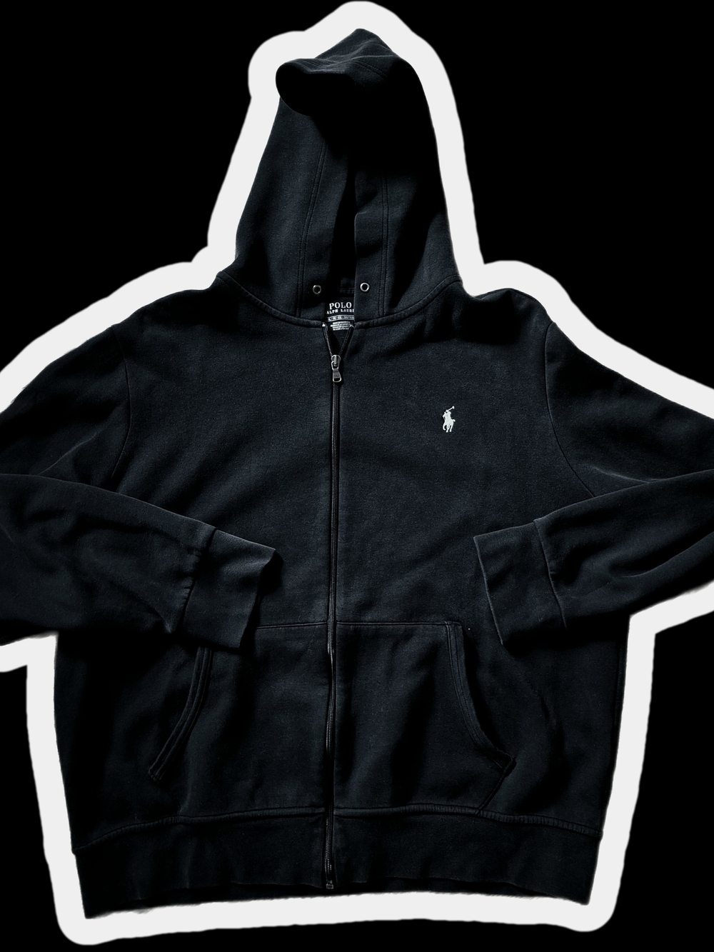 Polo by Ralph Lauren Men's Black Zip Hoodie Sweater